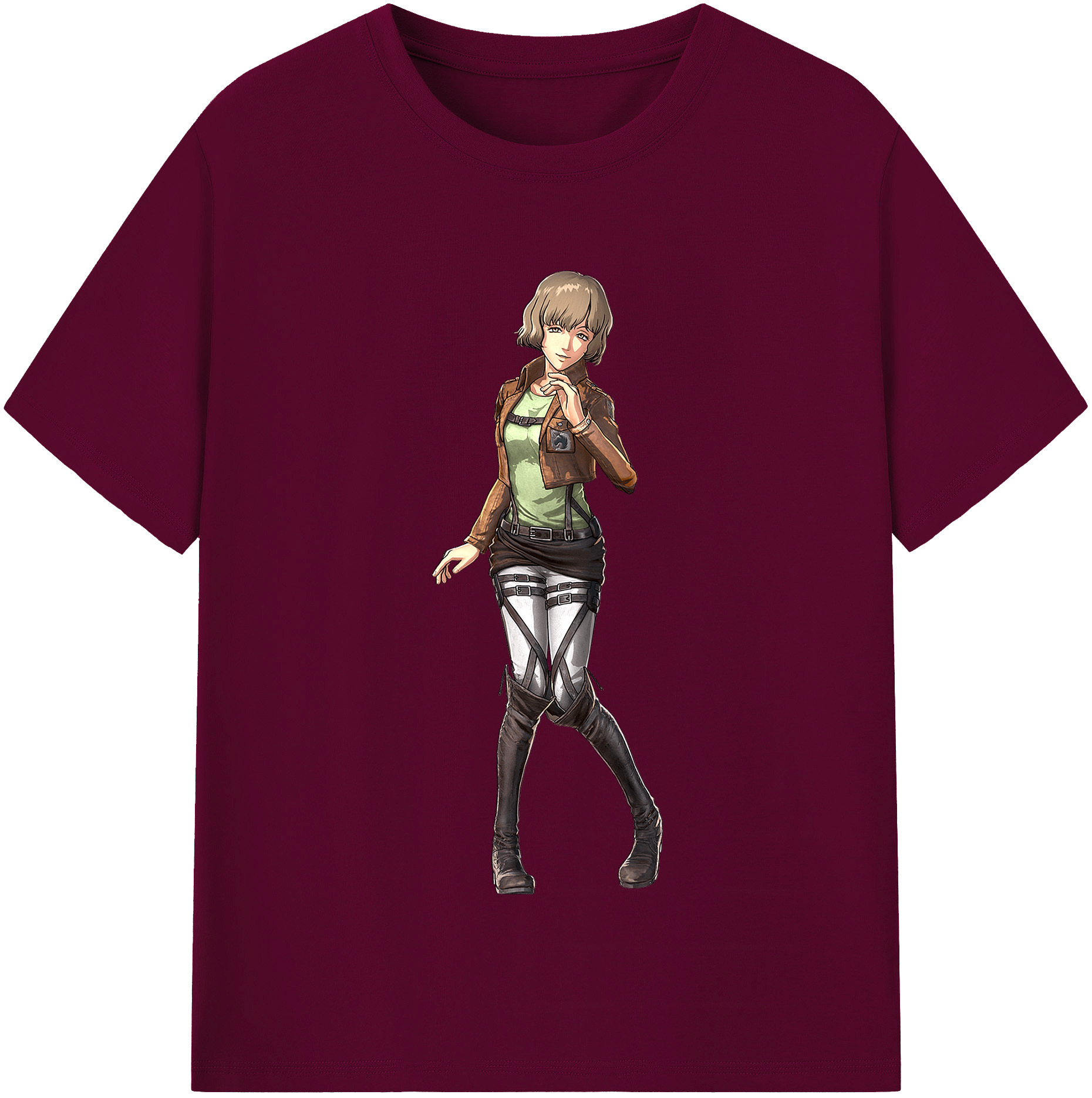（画像用） 進撃の巨人 ヒツチ Attack on Titan Hitch レディースカジュアルプリントTシャツ（綿100％）